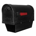 Floral Curbside Mailbox with Paper Tube-Black SCF-2003-BLK